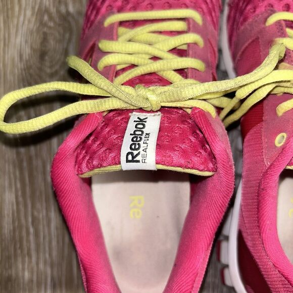 Reebok Womens US Size 7.5 Realflex Scream 2.0 V45149 Pink Yellow Running Shoes - Picture 9 of 12